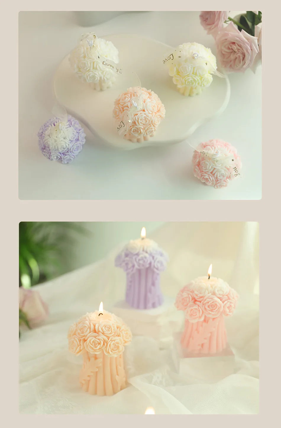 Rose Bouquet Scented Candles