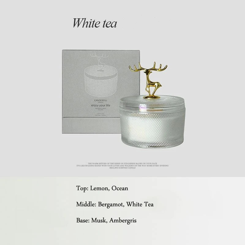 Hammered Glass Ornamented Candle