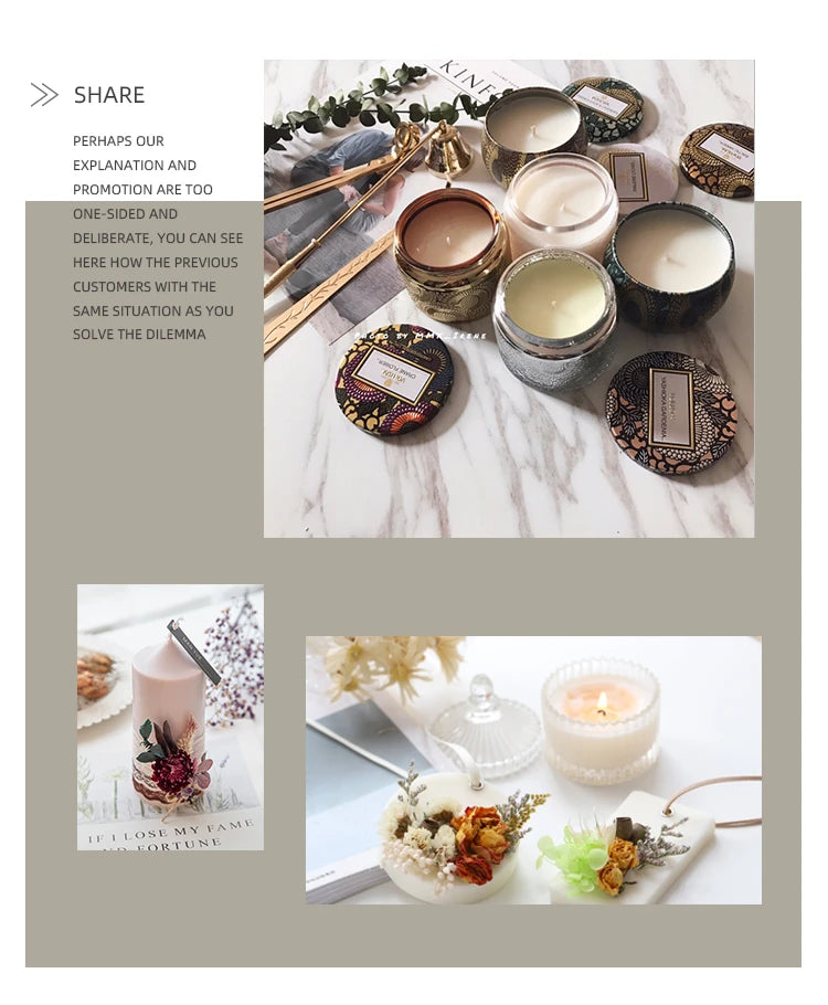 Pure Natural Soy Wax DIY Candle