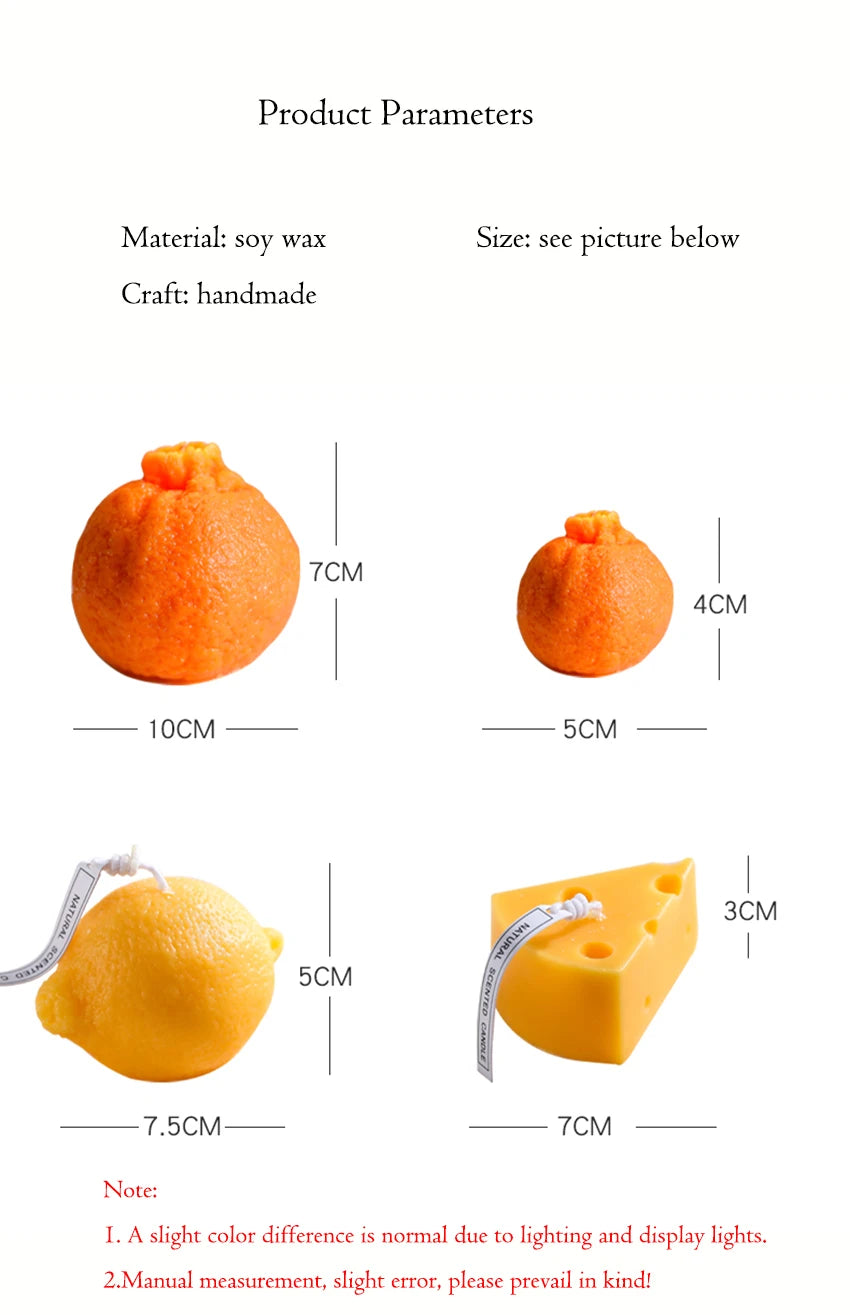 Orange Lemon Cheese Scented Candle