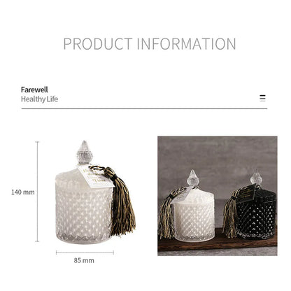 Black & White Diamond Soy Wax Scented Candle